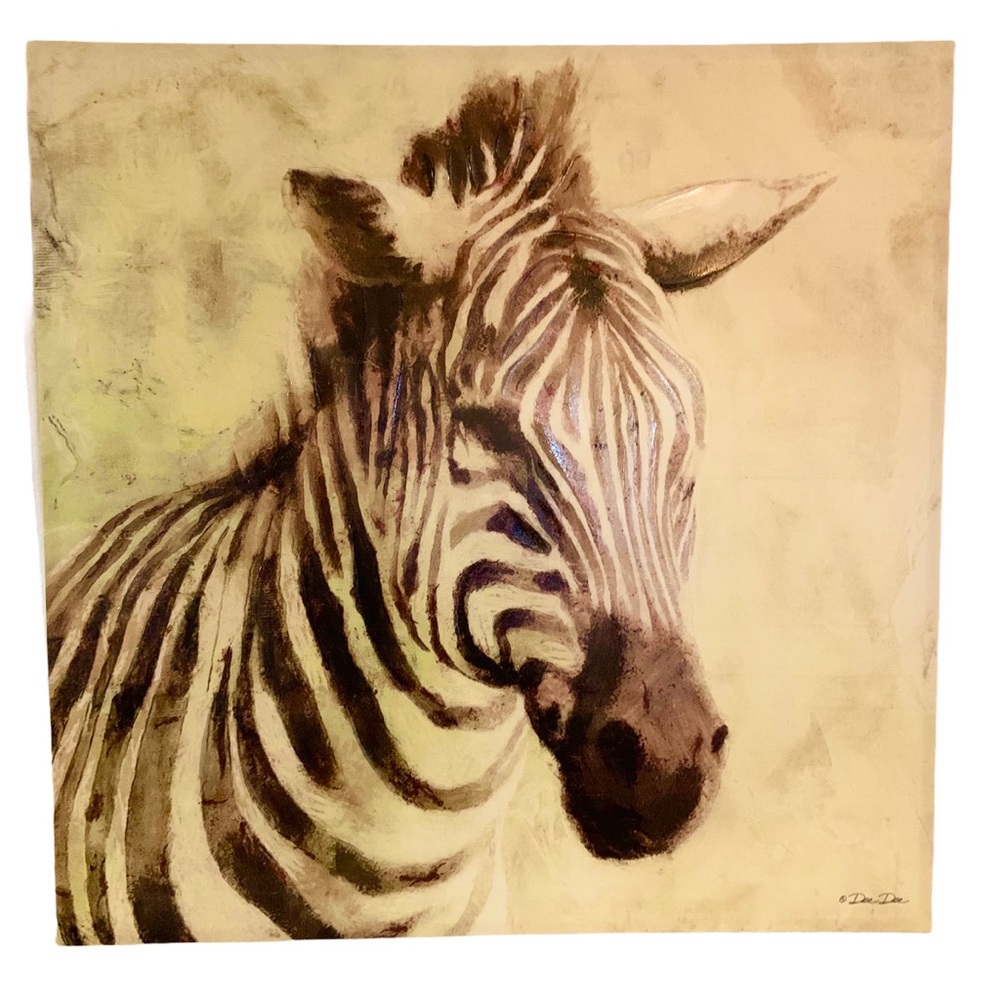 Large Zebra Canvas 39.5”x 39” Home Wall Decor